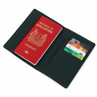 Crossing Waterproof Checked Nylon Passport Cover RFID - Forest Green