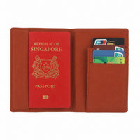 Crossing Waterproof Checked Nylon Passport Cover RFID - Rust