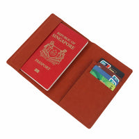Crossing Waterproof Checked Nylon Passport Cover RFID - Rust
