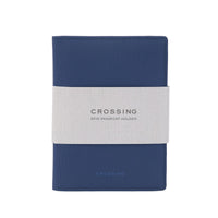 Crossing Waterproof Checked Nylon Passport Cover RFID - Smoke Blue