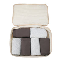 Crossing Waterproof Rayon Checked Packing Cube M - Beige