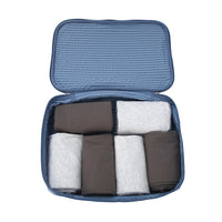 Crossing Waterproof Rayon Checked Packing Cube M - Blue