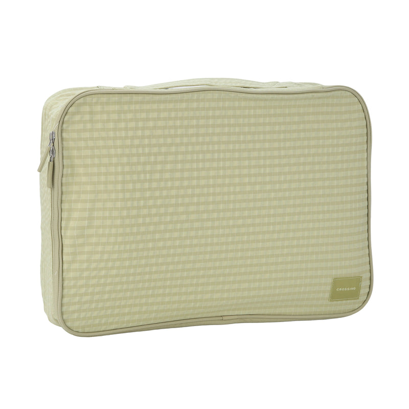 Crossing Waterproof Rayon Checked Packing Cube M - Green