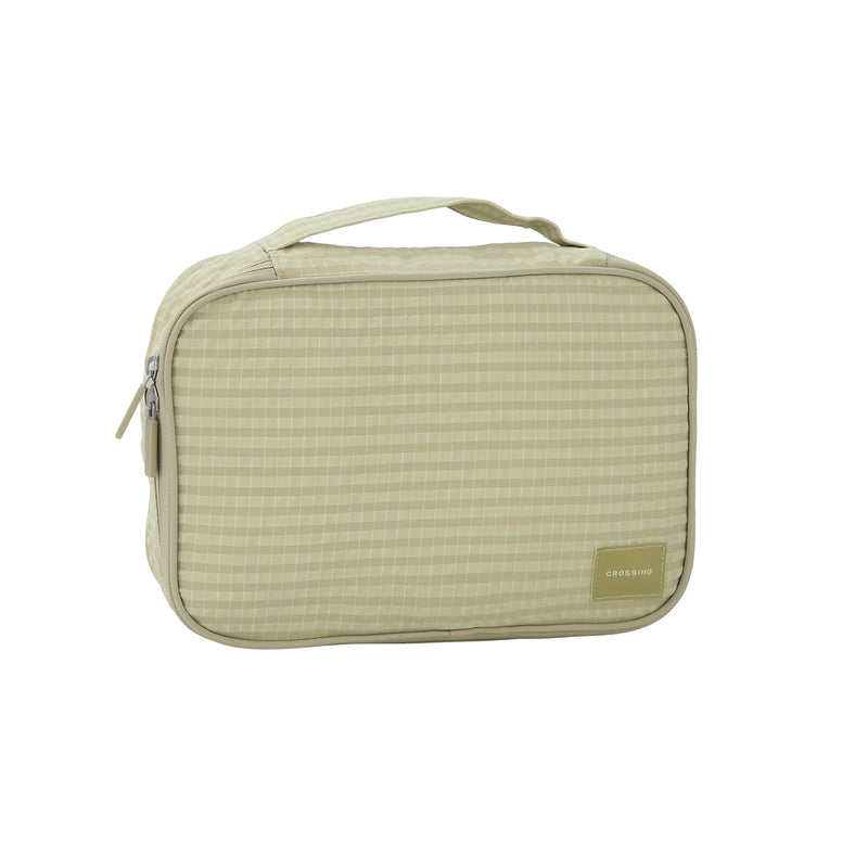 Crossing Waterproof Rayon Checked Packing Cube M - Green