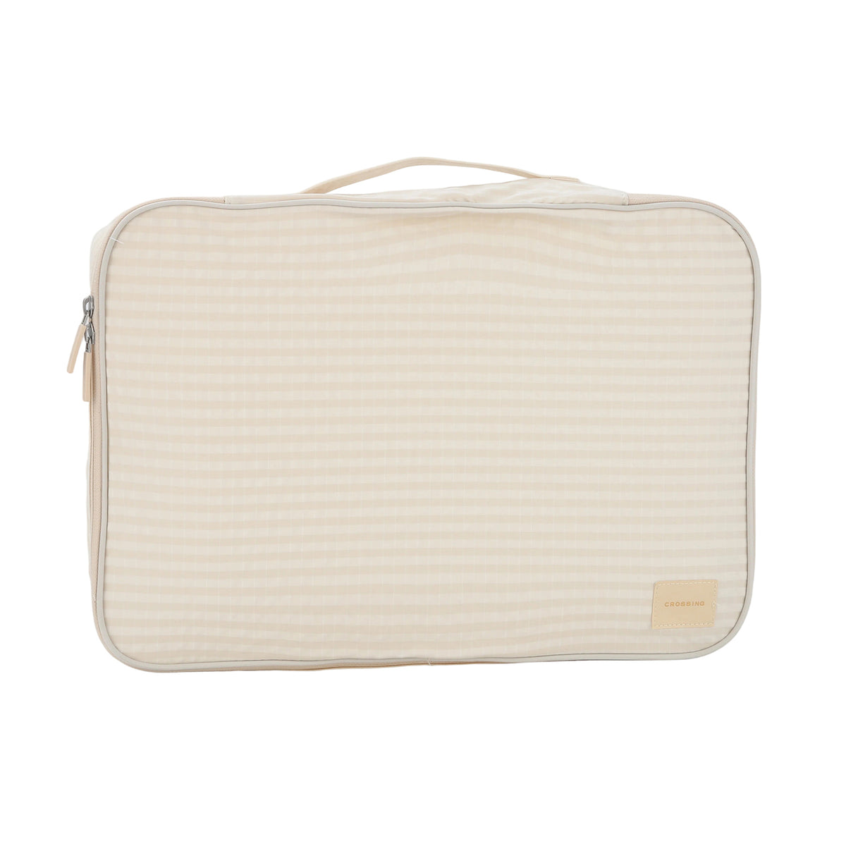 Crossing Waterproof Rayon Checked Packing Cube Set (2-Piece Set) - Beige