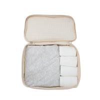 Crossing Waterproof Rayon Checked Packing Cube Set (2-Piece Set) - Beige