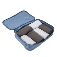 Crossing Waterproof Rayon Checked Packing Cube Set (2-Piece Set) - Blue