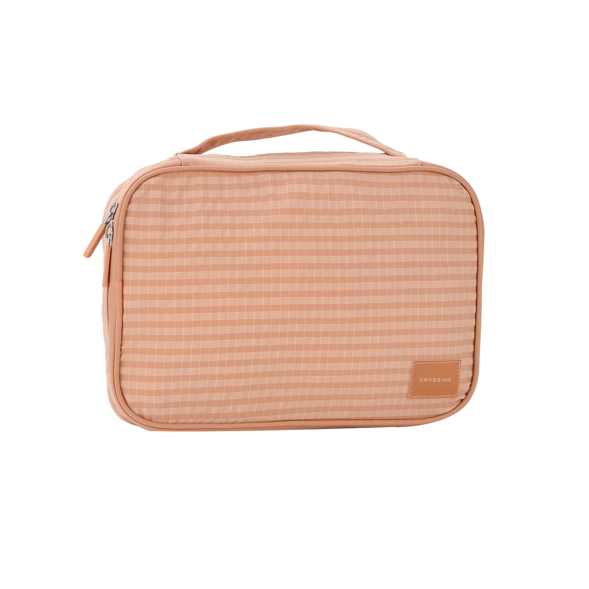 Crossing Waterproof Rayon Checked Packing Cube Set (2-Piece Set) - Coral