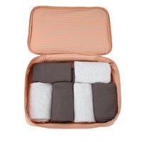 Crossing Waterproof Rayon Checked Packing Cube Set (2-Piece Set) - Coral