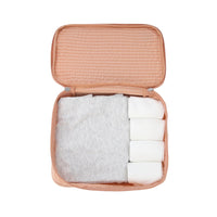 Crossing Waterproof Rayon Checked Packing Cube Set (2-Piece Set) - Coral