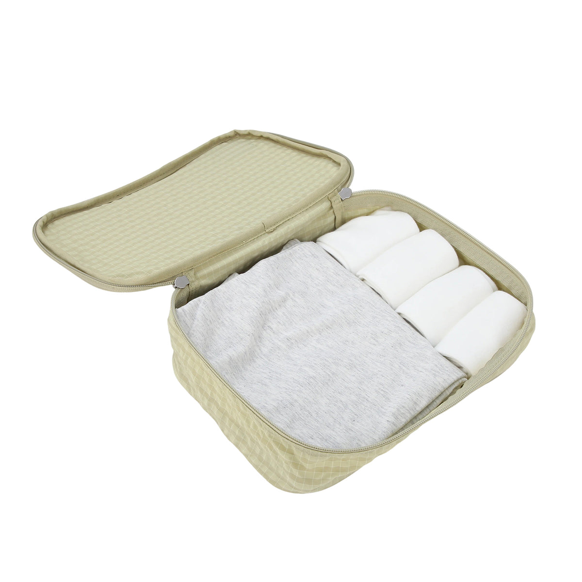 Crossing Waterproof Rayon Checked Packing Cube Set (2-Piece Set) - Green