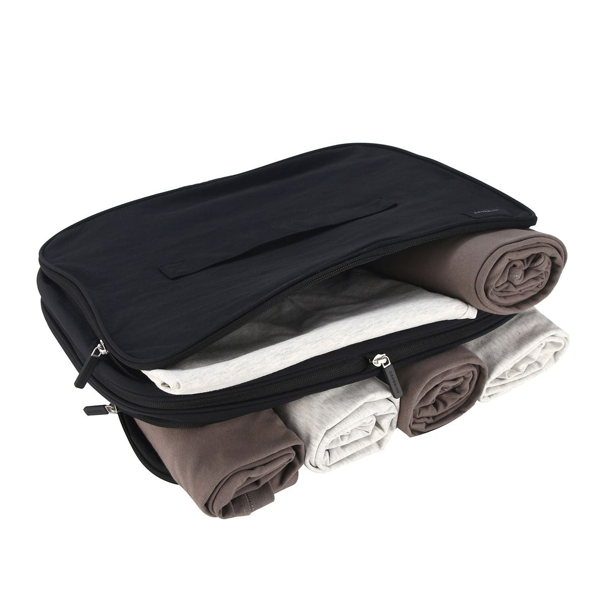 Crossing Waterproof Ripstop Nylon Compression Packing Cube (2 Sided) M - Black