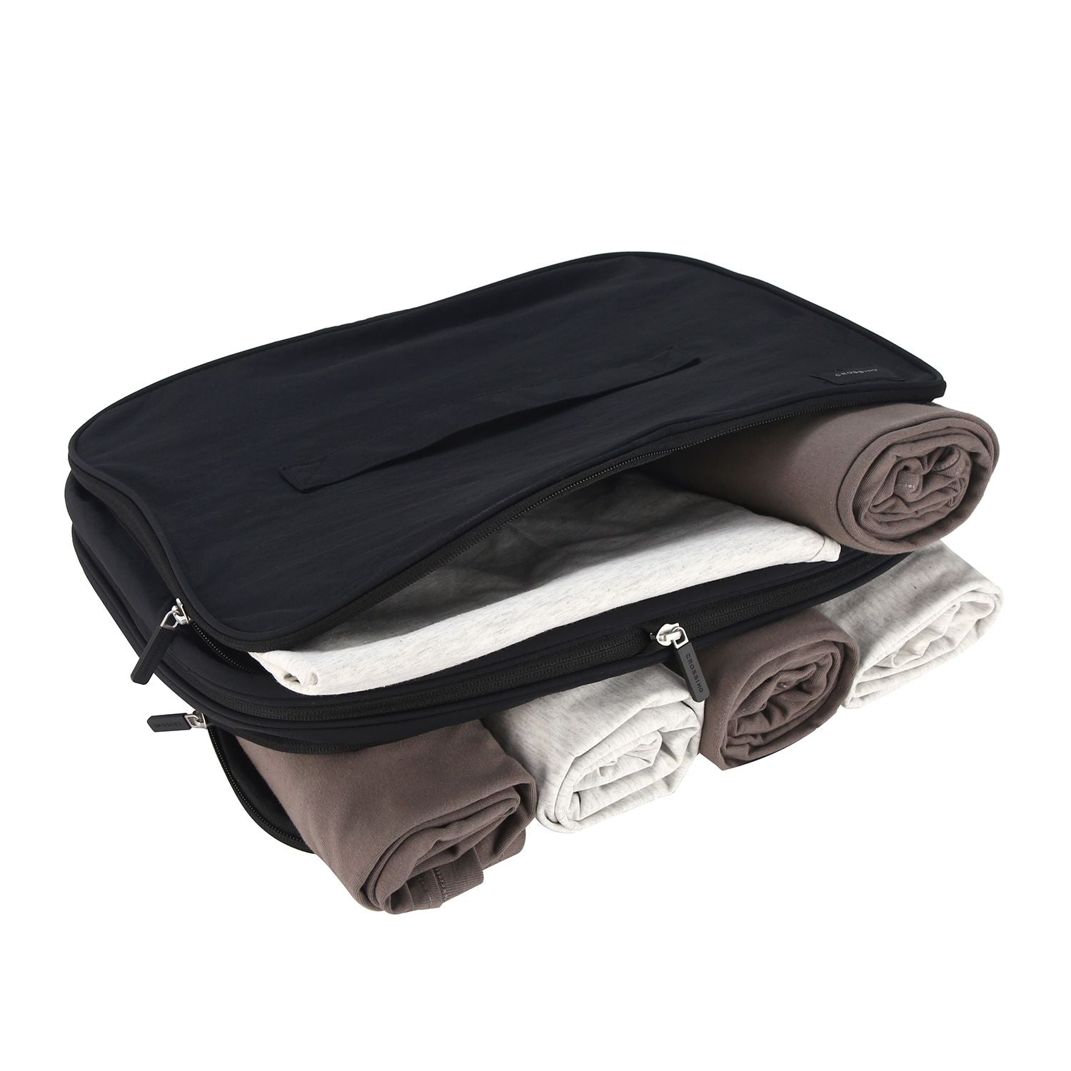 Crossing Waterproof Ripstop Nylon Compression Packing Cube (2 Sided) M - Black
