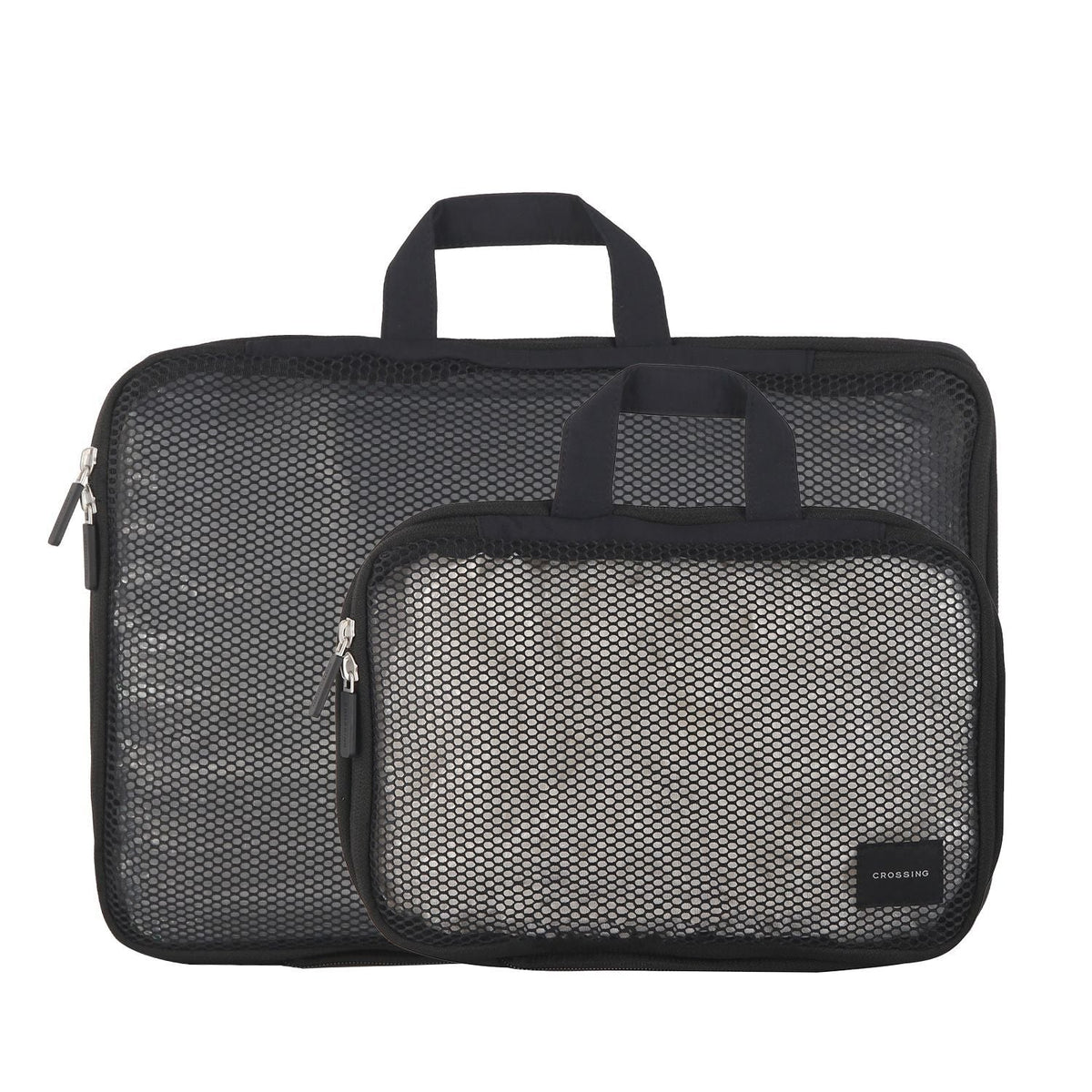 Crossing Waterproof Ripstop Nylon Compression Packing Cube Set (2-Piece Set) - Black