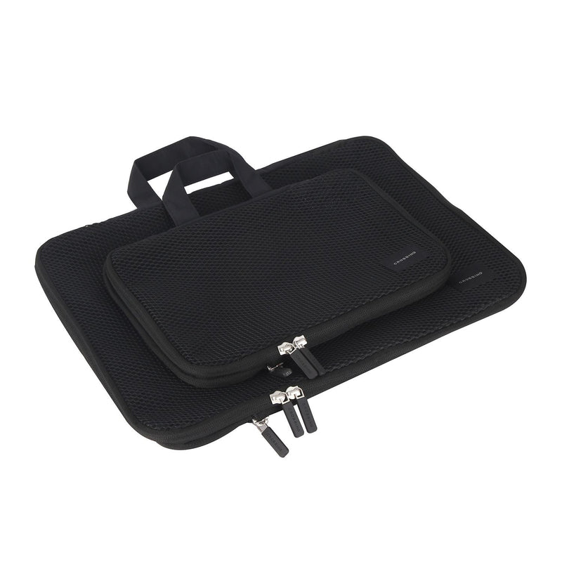 Crossing Waterproof Ripstop Nylon Compression Packing Cube Set (2-Piece Set) - Black