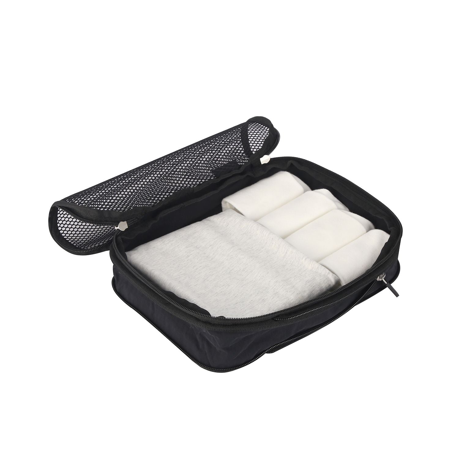 Crossing Waterproof Ripstop Nylon Compression Packing Cube Set (2-Piece Set) - Black