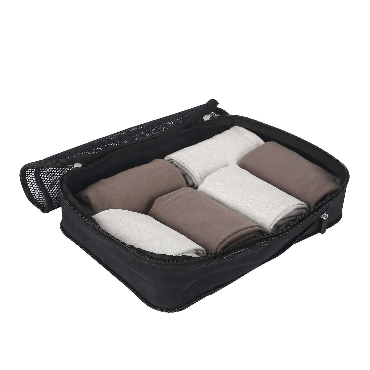 Crossing Waterproof Ripstop Nylon Compression Packing Cube Set (2-Piece Set) - Black