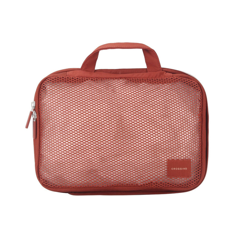 Crossing Waterproof Ripstop Nylon Compression Packing Cube Set (2-Piece Set) - Rust Orange