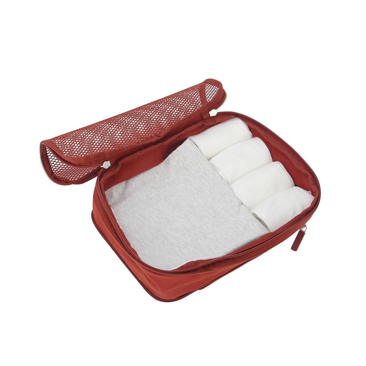 Crossing Waterproof Ripstop Nylon Compression Packing Cube Set (2-Piece Set) - Rust Orange