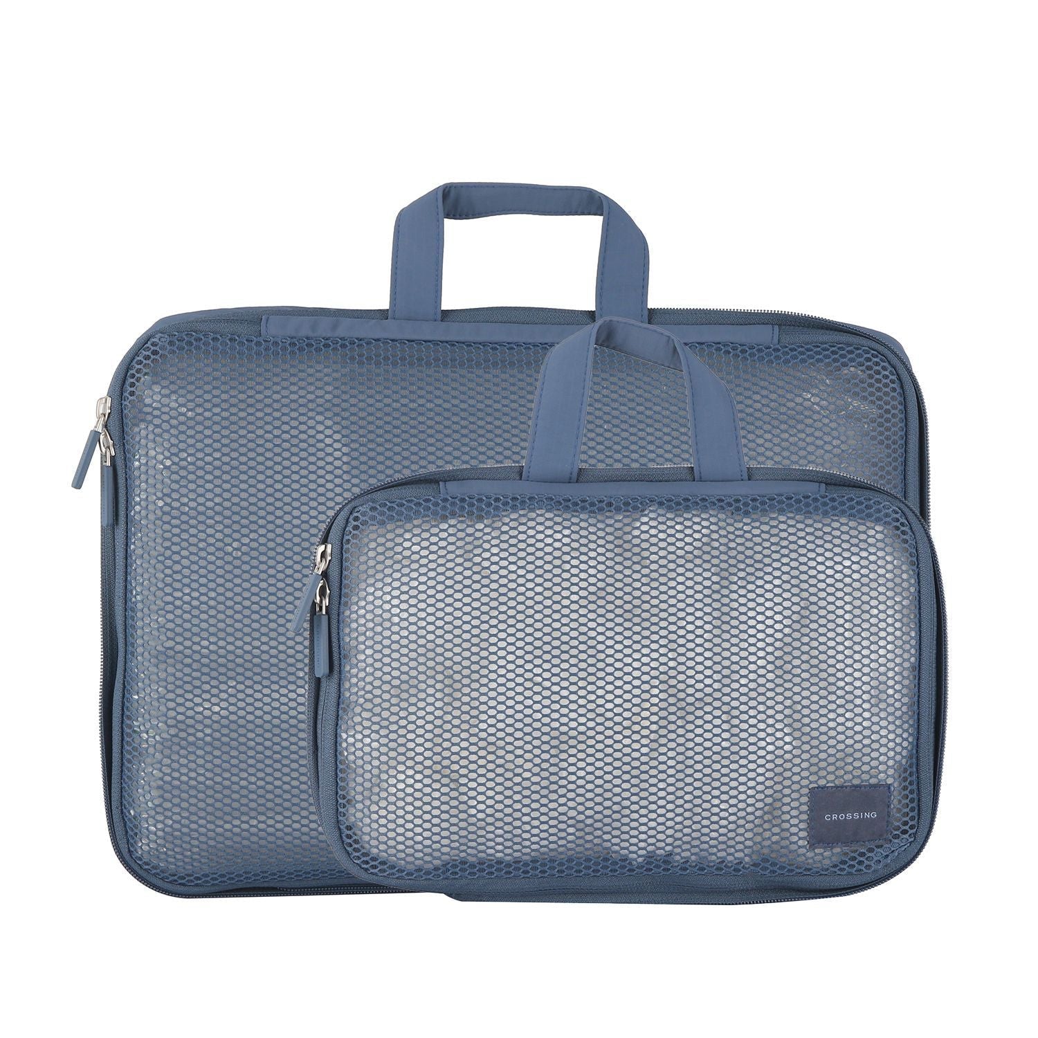 Crossing Waterproof Ripstop Nylon Compression Packing Cube Set (2-Piece Set) - Smoke Blue