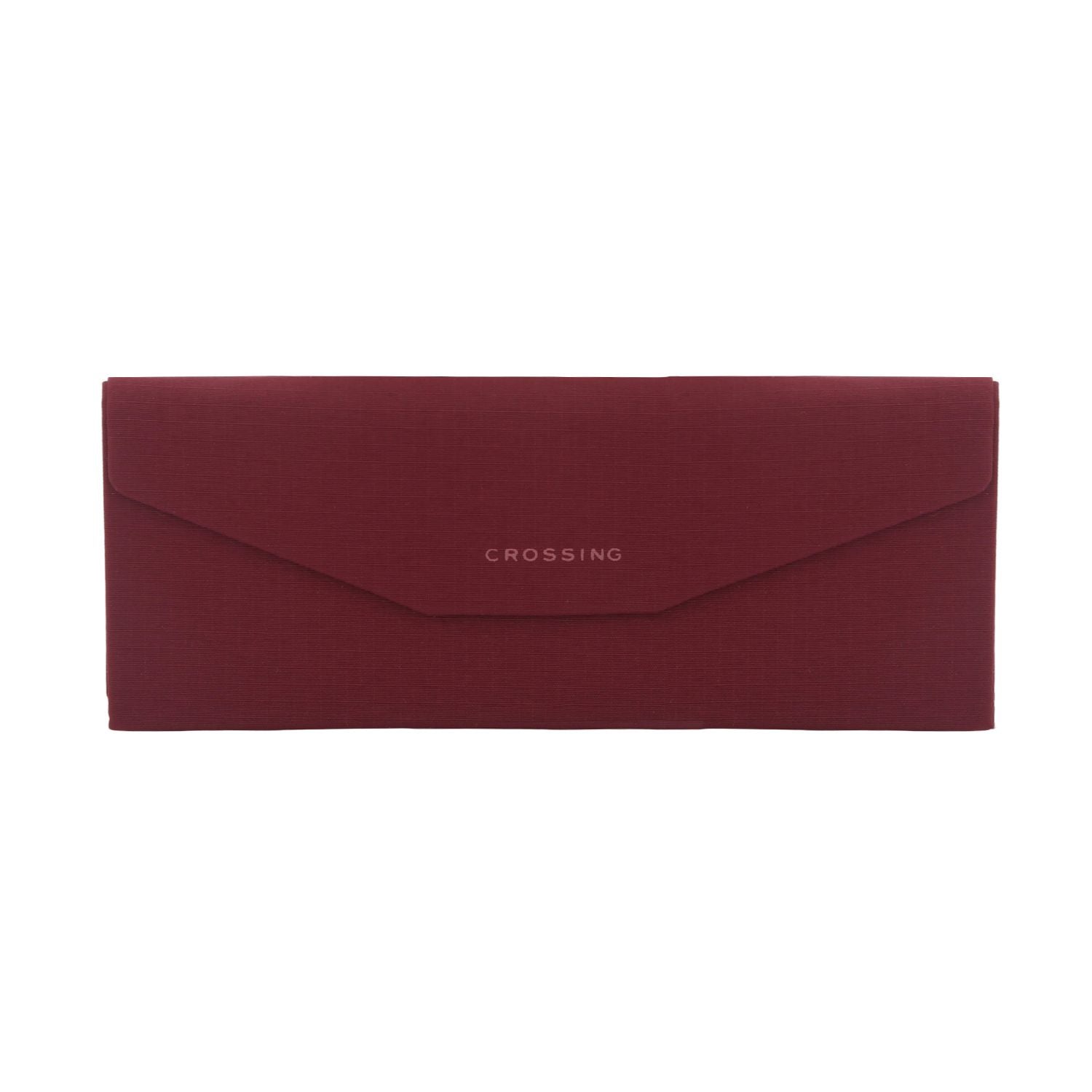 Crossing Waterproof Ripstop Nylon Foldable Glasses Case - Burgundy