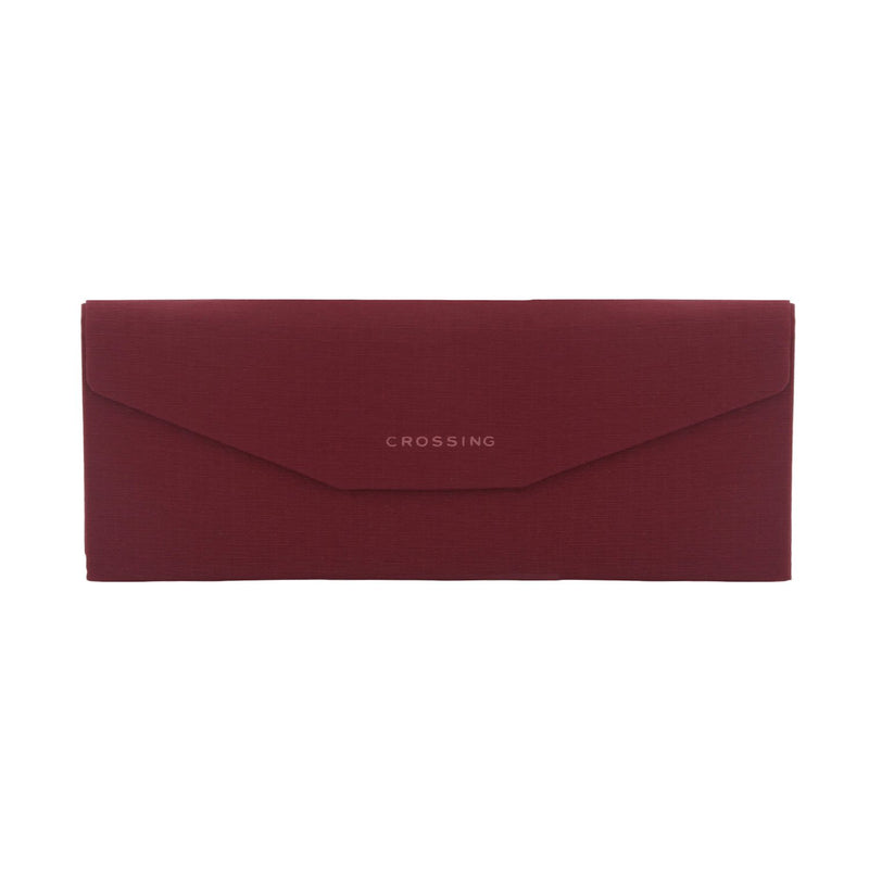 Crossing Waterproof Ripstop Nylon Foldable Glasses Case - Burgundy