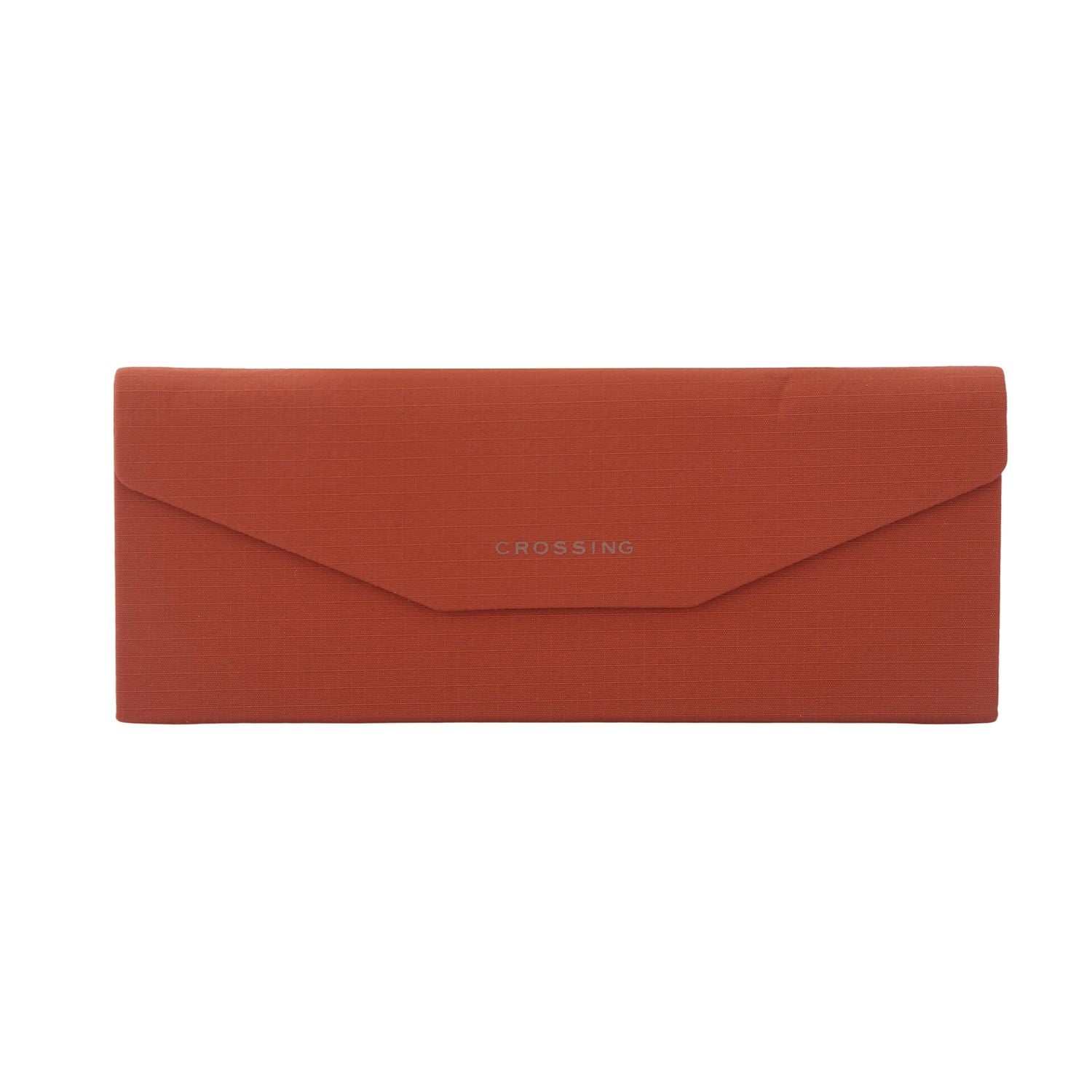 Crossing Waterproof Ripstop Nylon Foldable Glasses Case - Rust Orange