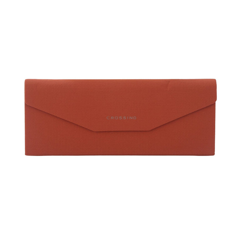 Crossing Waterproof Ripstop Nylon Foldable Glasses Case - Rust Orange