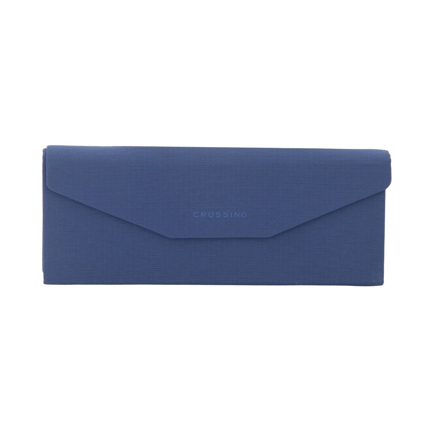 Crossing Waterproof Ripstop Nylon Foldable Glasses Case - Smoke Blue