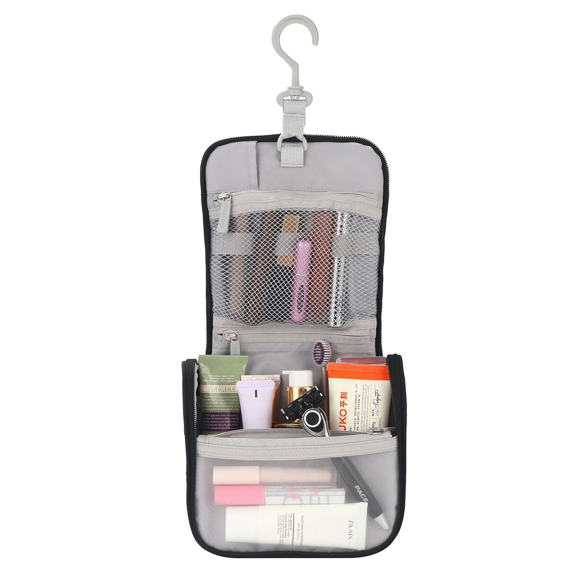Crossing Waterproof Ripstop Nylon Hanging Toiletry Kit - Black