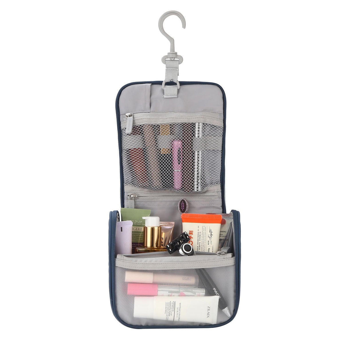 Crossing Waterproof Ripstop Nylon Hanging Toiletry Kit - Smoke Blue