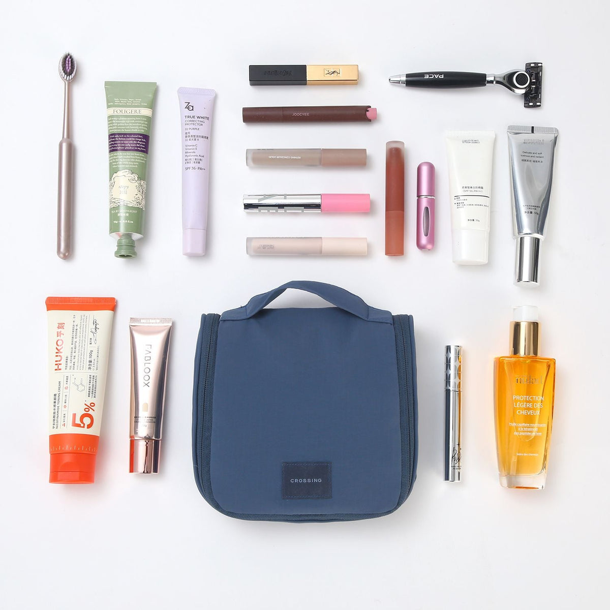 Crossing Waterproof Ripstop Nylon Hanging Toiletry Kit - Smoke Blue
