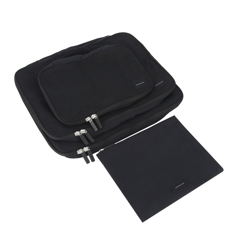 Crossing Waterproof Ripstop Nylon Packing Cube Set (4-Piece Set) - Black