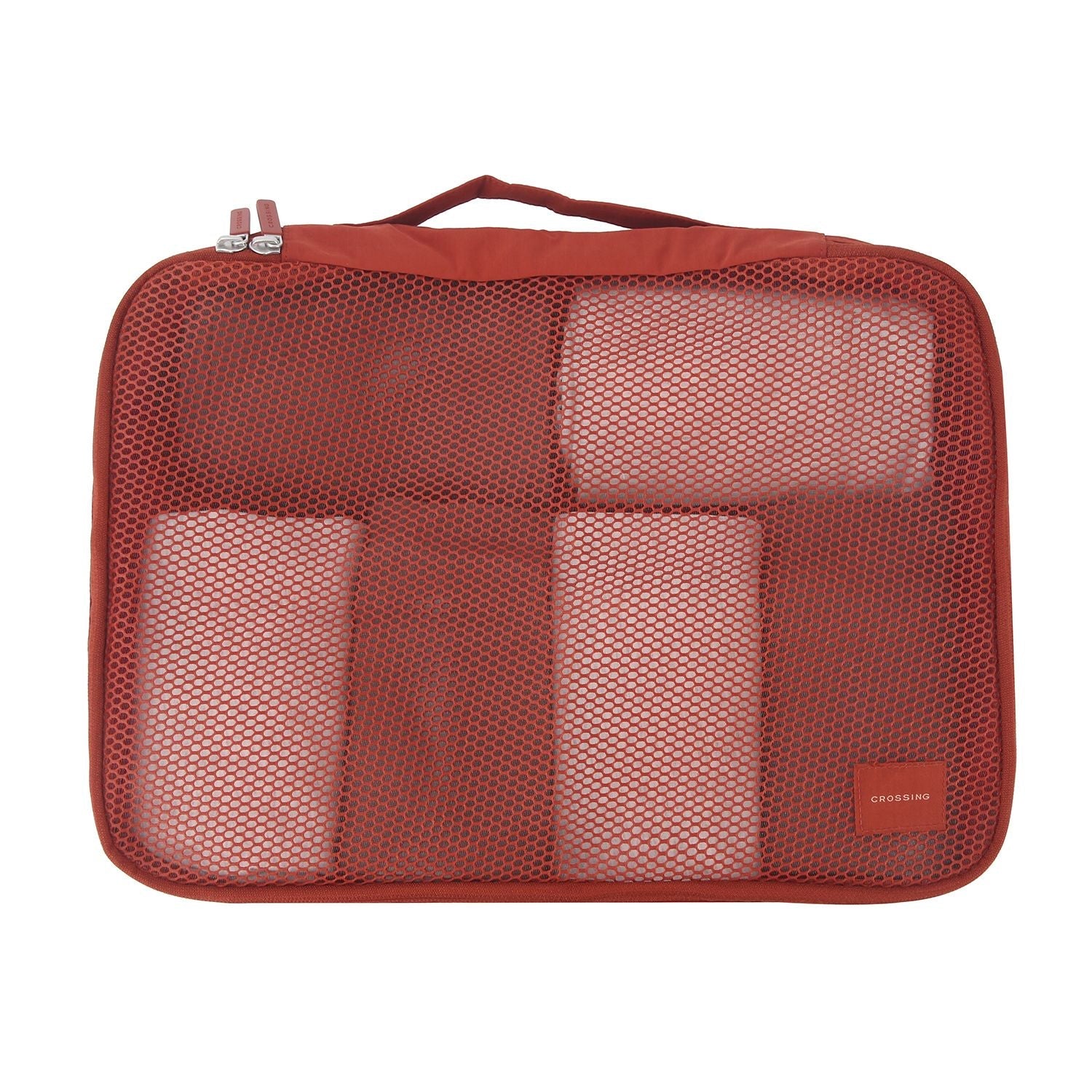 Crossing Waterproof Ripstop Nylon Packing Cube Set (4-Pieces Set) - Rust Orange