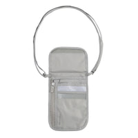 Crossing Waterproof Ripstop Nylon RFID Blocking Travel Neck Pouch - Light Grey