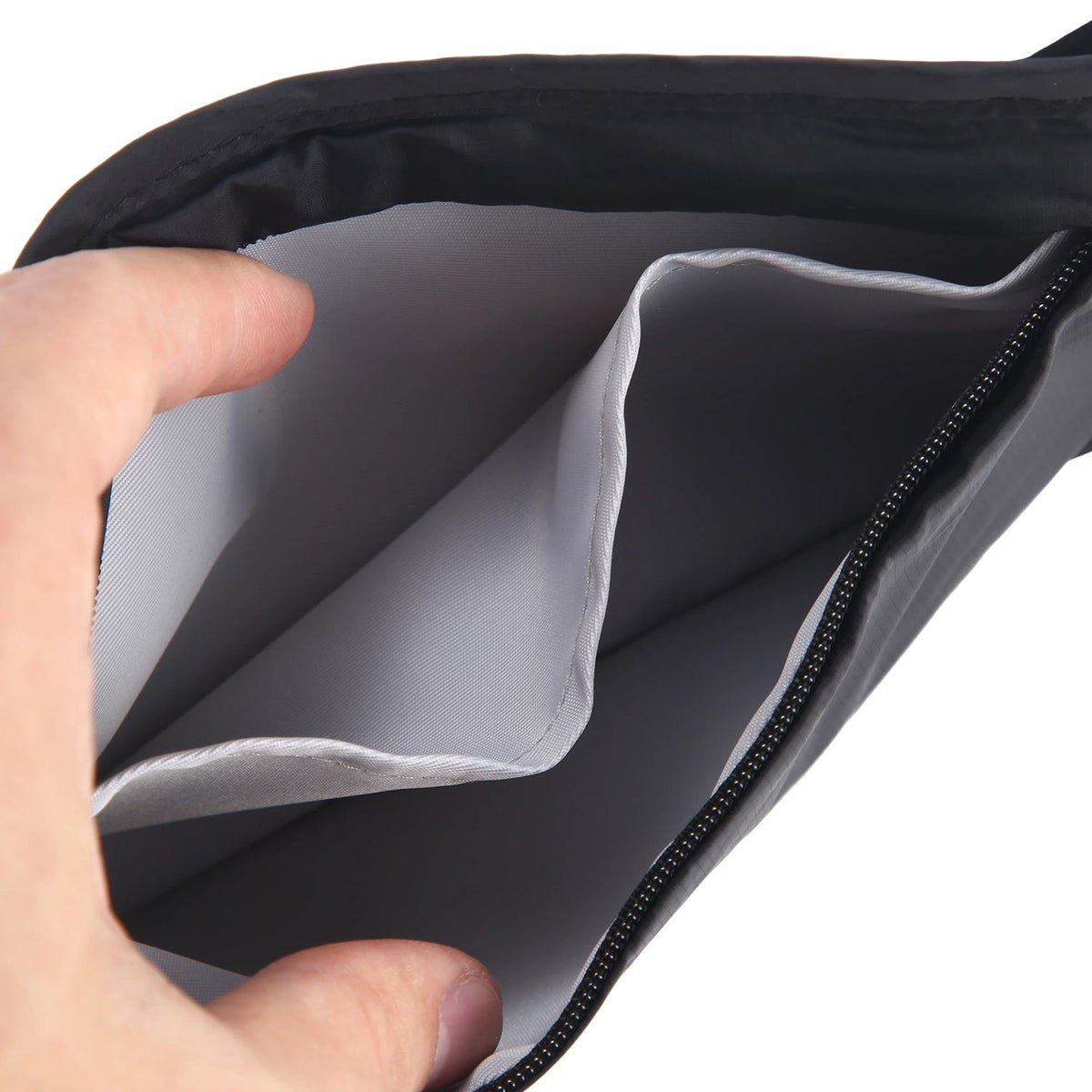 Crossing Waterproof Ripstop Nylon RFID Blocking Travel Waist Wallet - Black
