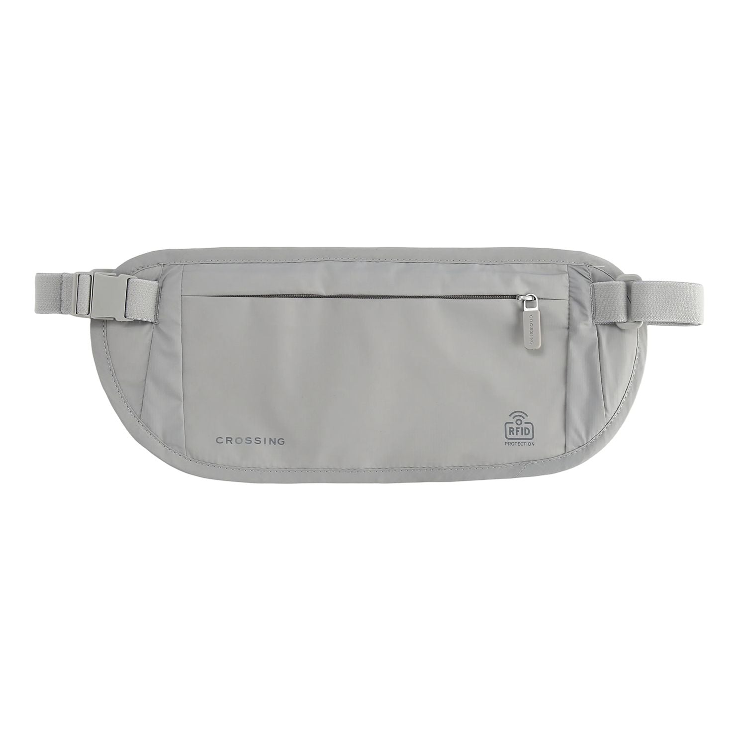 Crossing Waterproof Ripstop Nylon RFID Blocking Travel Waist Wallet - Light Grey