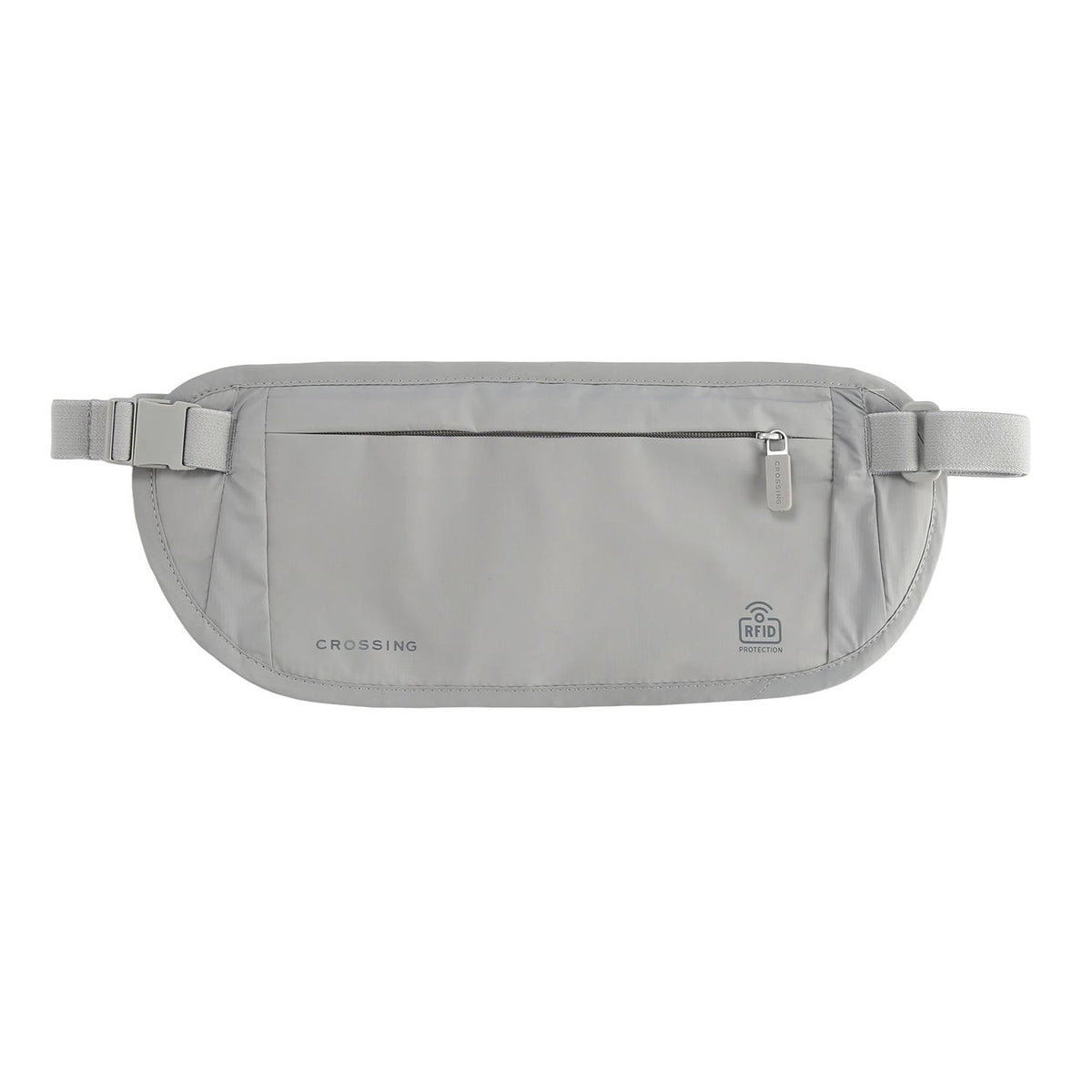 Crossing Waterproof Ripstop Nylon RFID Blocking Travel Waist Wallet - Light Grey