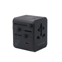 Crossing World Travel Adaptor 45W V2 With  3 USB-C + 2 USB-A - Black
