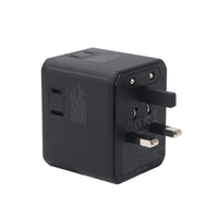 Crossing World Travel Adaptor 45W V2 With  3 USB-C + 2 USB-A - Black