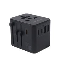 Crossing World Travel Adaptor 45W V2 With  3 USB-C + 2 USB-A - Black